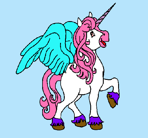 Unicornio con alas