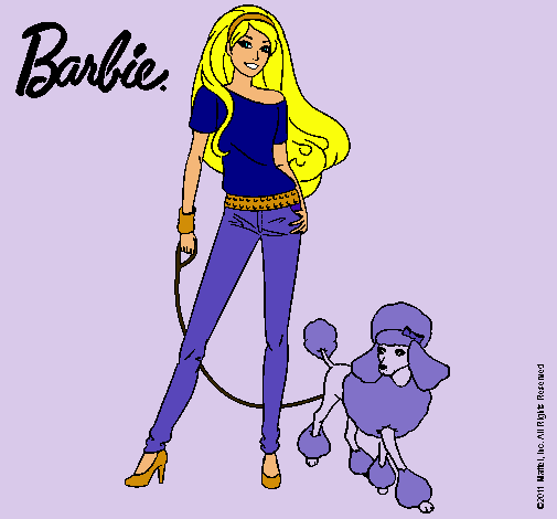Dibujo Barbie con look moderno pintado por naxito96