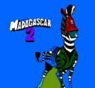 Dibujo Madagascar 2 Marty pintado por chezetr