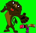 Dibujo Madagascar 2 Alex 2 pintado por pixsicolas3