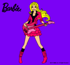 Dibujo Barbie guitarrista pintado por magdalina
