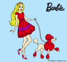 Dibujo Barbie paseando a su mascota pintado por nika