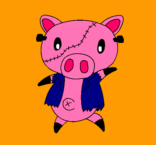 Cerdito graffiti frankensteint