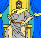Dibujo Caballero rey pintado por dagner