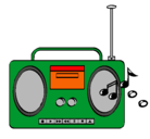 Dibujo Radio cassette 2 pintado por kamilaga