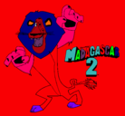 Dibujo Madagascar 2 Alex pintado por AndreaGGM