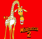 Dibujo Madagascar 2 Melman pintado por kelsey