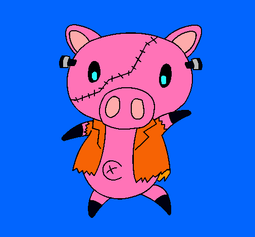 Cerdito graffiti frankensteint