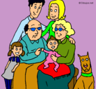 Dibujo Familia pintado por churrrrrriii