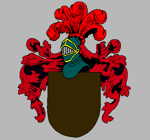 Escudo de armas y casco