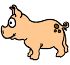Dibujo Cerdo pintado por Daddy