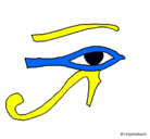 Dibujo Ojo Horus pintado por yoyii