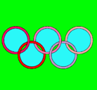Dibujo Anillas de los juegos olimpícos pintado por iratze