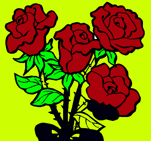 Dibujo Ramo de rosas pintado por Renny