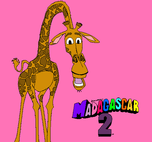 Dibujo Madagascar 2 Melman pintado por martuki