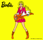 Dibujo Barbie guitarrista pintado por marx