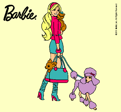 Dibujo Barbie elegante pintado por zu-star