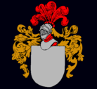 Dibujo Escudo de armas y casco pintado por cheche