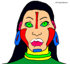 Dibujo Mujer maya pintado por ingnacia
