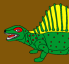 Dibujo Dinosaurio pintado por SEBAME