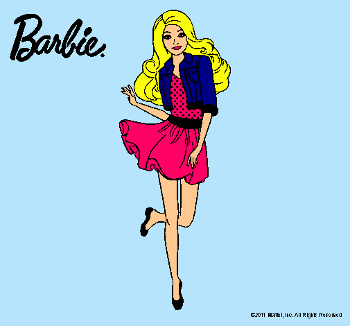 Dibujo Barbie informal pintado por lizdany
