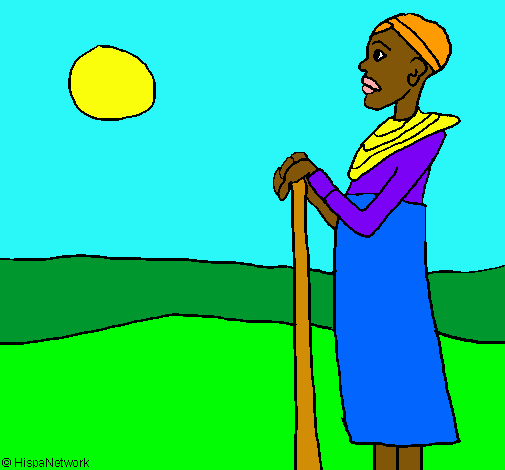 Dibujo Massai pintado por michelita_2000