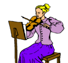 Dibujo Dama violinista pintado por kamilaga