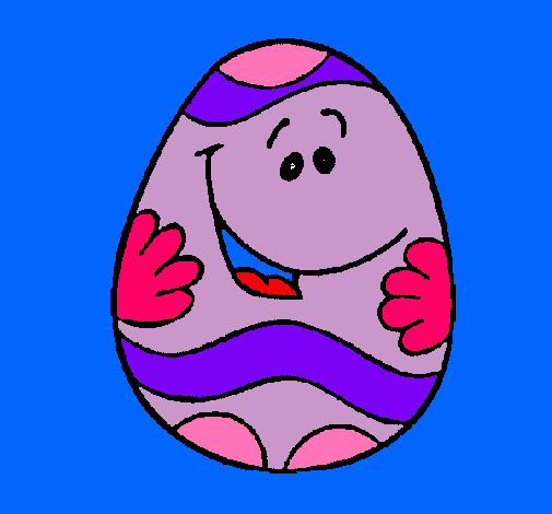 Dibujo Huevo de pascua feliz pintado por Danye