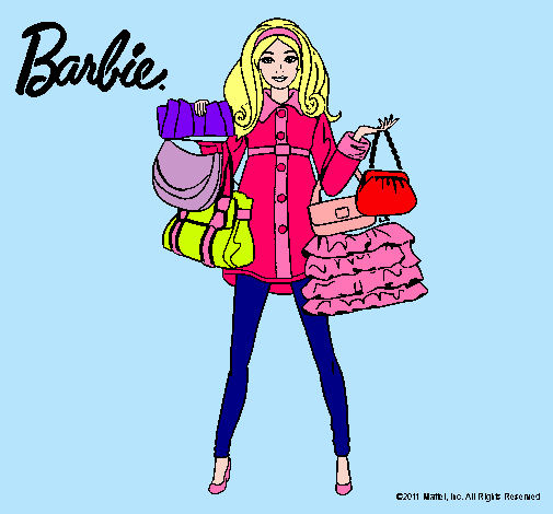 Dibujo Barbie de compras pintado por SuperStar