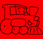 Dibujo Tren pintado por trucco