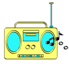 Dibujo Radio cassette 2 pintado por SAHARAI