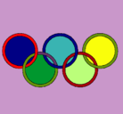 Dibujo Anillas de los juegos olimpícos pintado por DESCHI