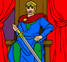 Dibujo Caballero rey pintado por unrich