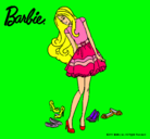 Dibujo Barbie y su colección de zapatos pintado por DeNy