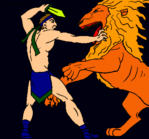 Gladiador contra león