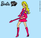 Dibujo Barbie la rockera pintado por anac