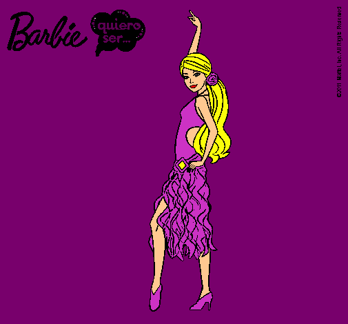 Dibujo Barbie flamenca pintado por Mariangela