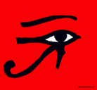 Dibujo Ojo Horus pintado por ojoejipcio
