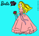 Dibujo Barbie vestida de novia pintado por lili_17_