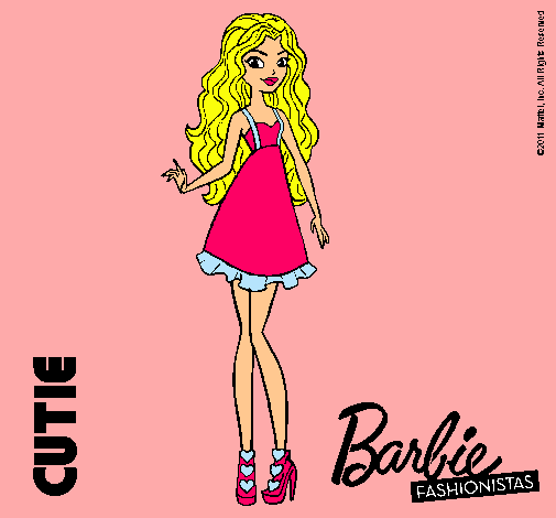 Dibujo Barbie Fashionista 3 pintado por lizdany