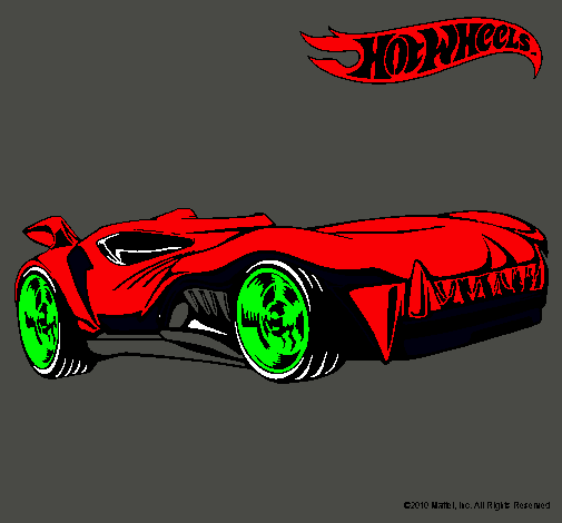 Dibujo Hot Wheels 3 pintado por valexx