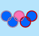 Dibujo Anillas de los juegos olimpícos pintado por dieguii