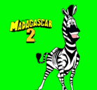 Dibujo Madagascar 2 Marty pintado por loll