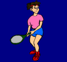 Dibujo Chica tenista pintado por uiop