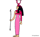Dibujo Hathor pintado por saraygomez