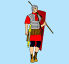 Dibujo Soldado romano pintado por alu03