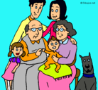Dibujo Familia pintado por lusia