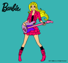 Dibujo Barbie guitarrista pintado por martuki