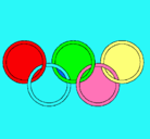 Dibujo Anillas de los juegos olimpícos pintado por romero