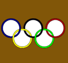 Dibujo Anillas de los juegos olimpícos pintado por jugar